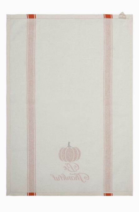 Be Thankful Pumpkin Tea Towel