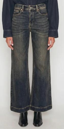High Rise Relaxed Flare Leg Jeans