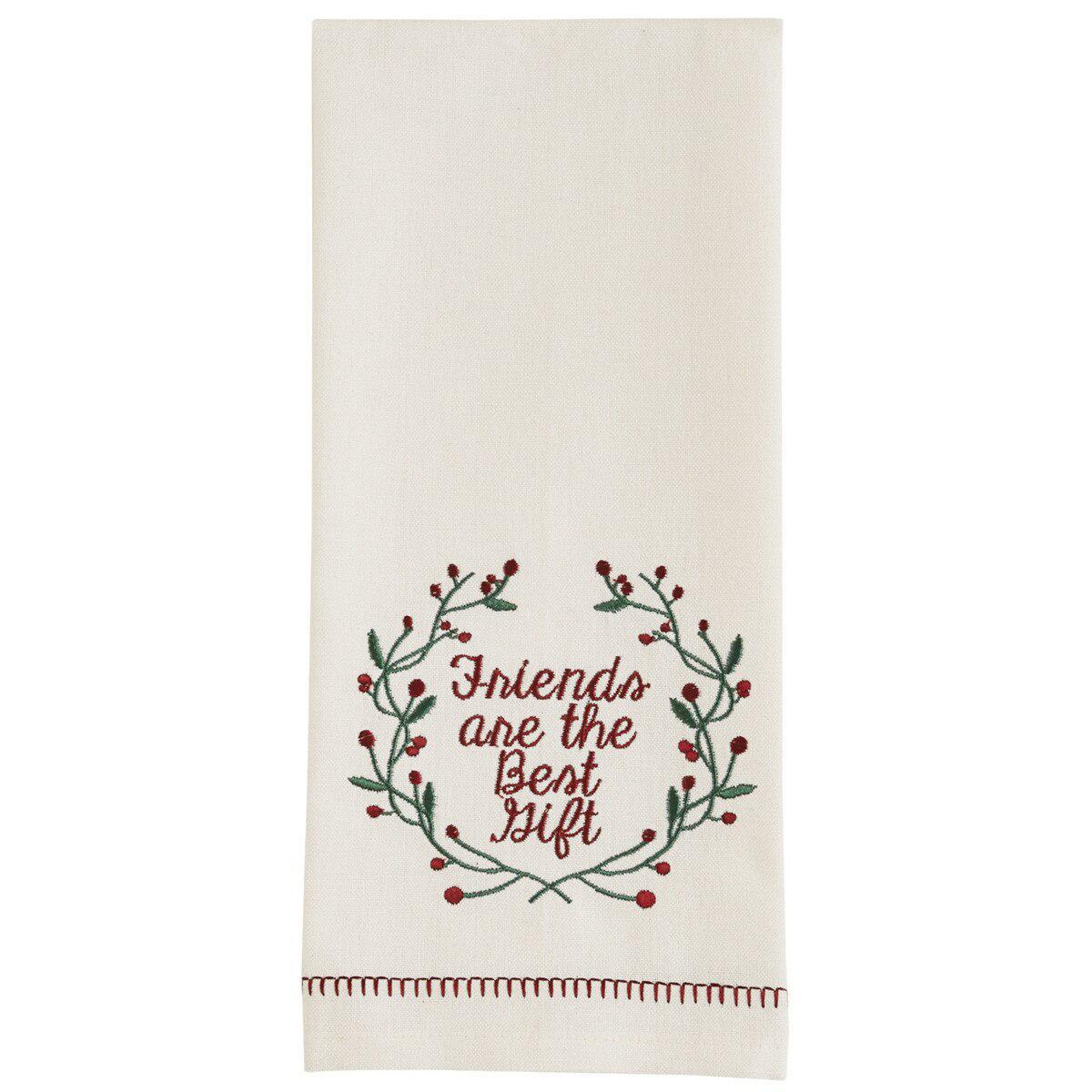 Friends Are The Best Embroidered Dishtowel