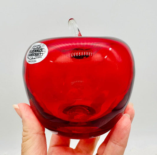 Blenko Glass Apple (Ruby)