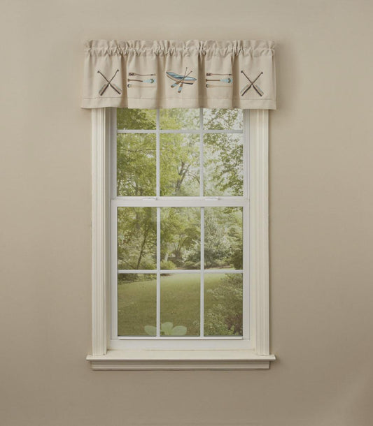 Paddles Embroidered Lined Valance