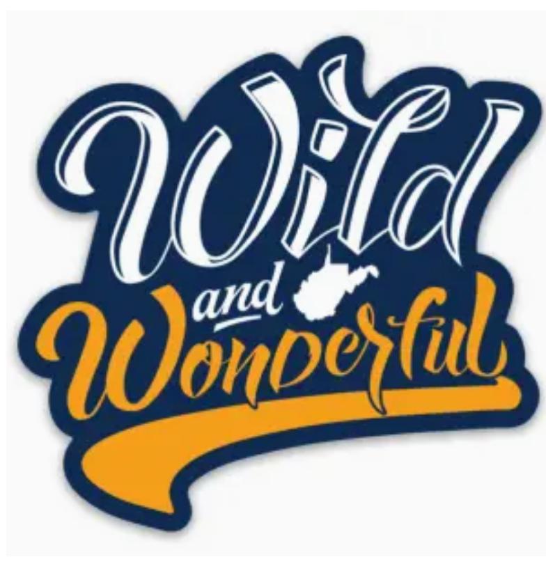 Wild And Wonderful Script WV Sticker