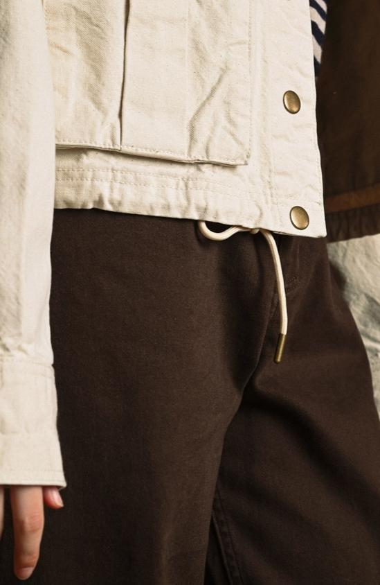 Collar Contrasted Utility Jacket (Ecru)