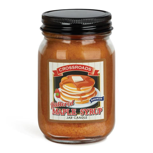Crossroads Buttered Maple Syrup - 12 oz. Pint Candle