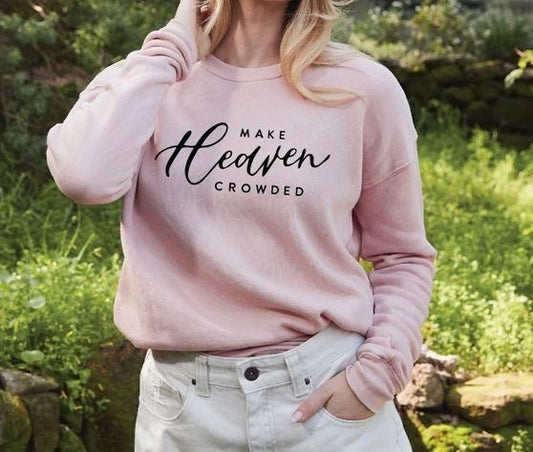 Make Heaven Crowded Mineral Graphic Sweatshirt (Soft Pink)