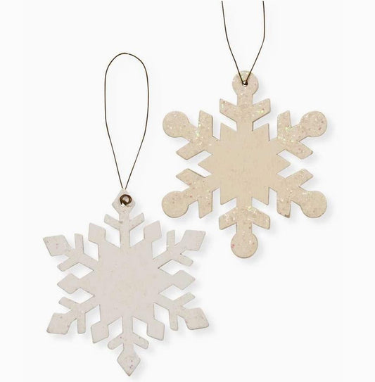 Wood Snowflake Christmas Ornament