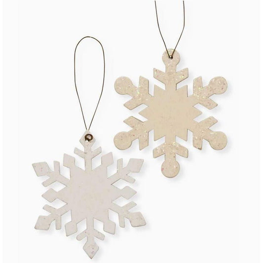 Wood Snowflake Christmas Ornament