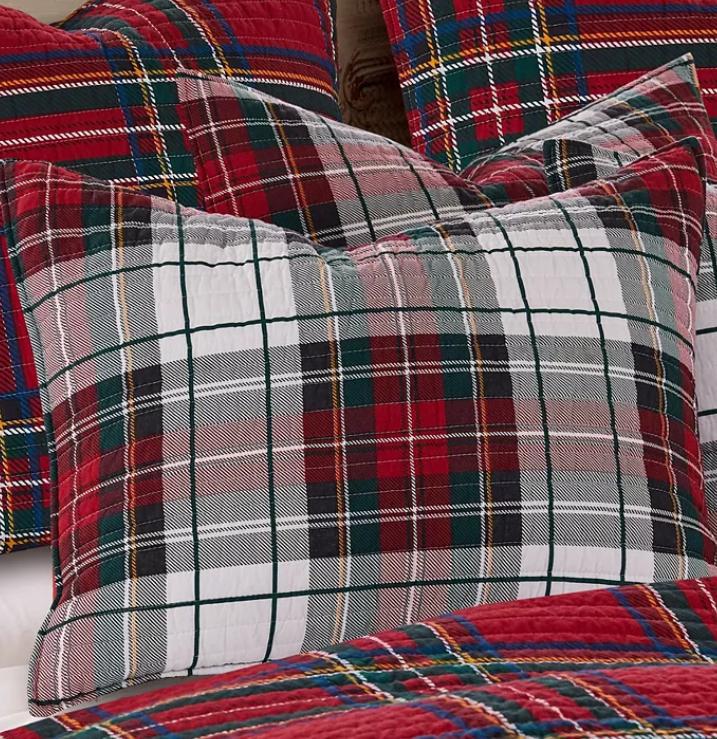 Spencer Plaid Red Quilt (King)
